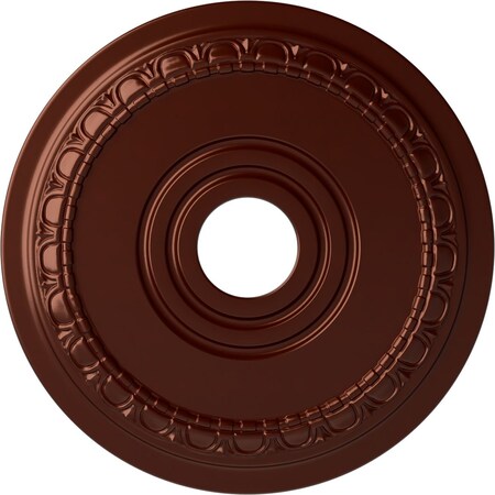 Ekena Millwork Munich Ceiling Medallion (Fits Canopies up to 5 5/8"), 17 1/2"OD x 3 5/8"ID x 1"P, Antique Copper CM17MUACS